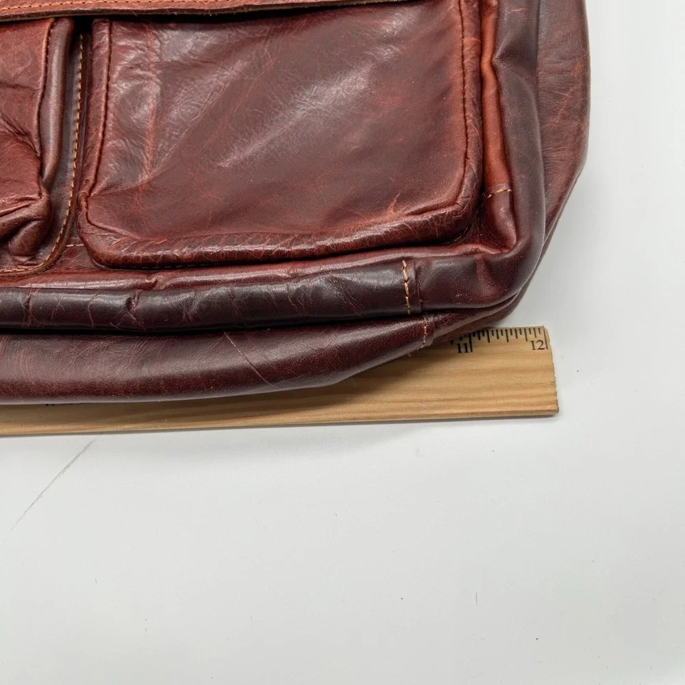 Leather Messenger Bag Brown Business Laptop Shoulder Briefcase Handbag‎